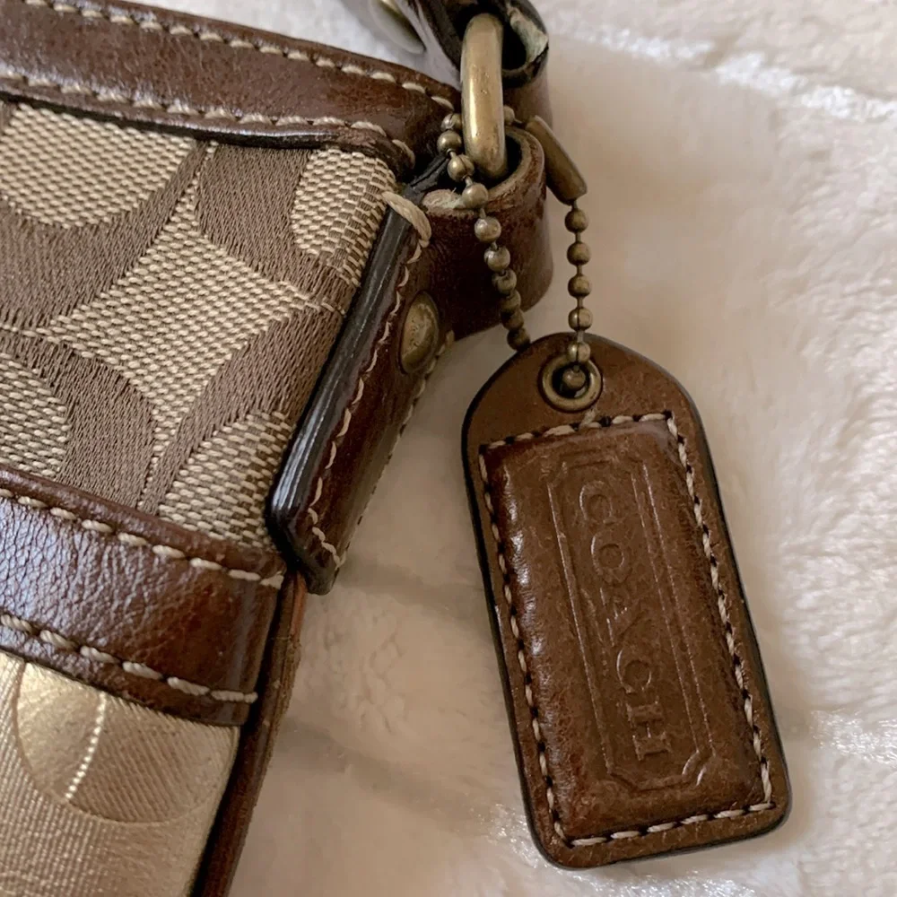 Coach Animal Print Patchwork Shoulder Crossbody Bag with Adjustable Strap